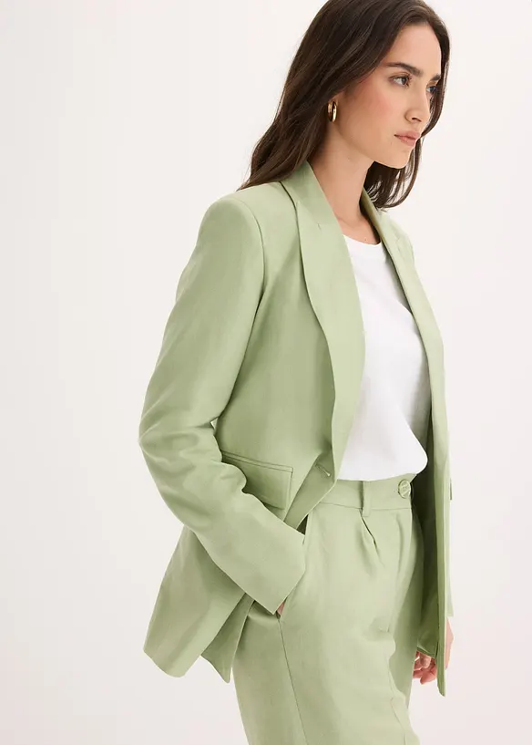 Blazer in misto lino, bonprix