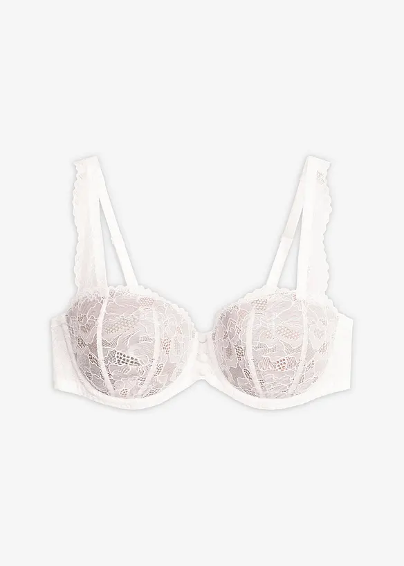 Reggiseno a balconcino in pizzo raffinato, bonprix