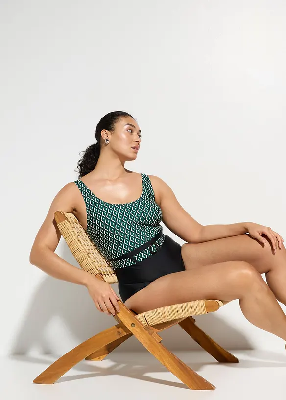 Costume intero con cintura ed effetto modellante medio, bonprix