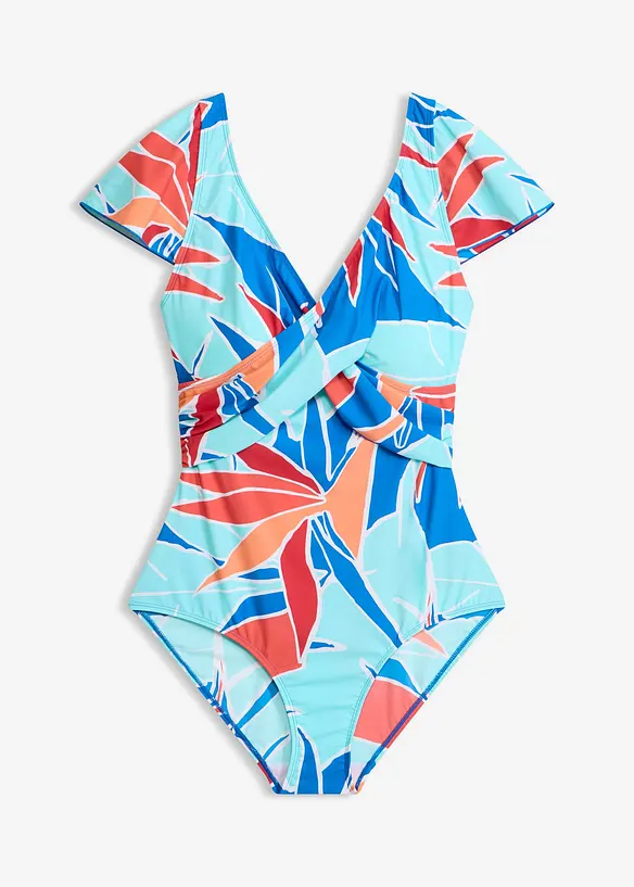 Costume intero leggermente modellante con effetto incrociato, bonprix