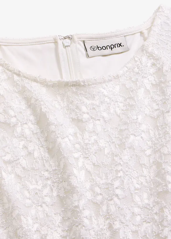 Tuta in fine chiffon con pizzo, bonprix
