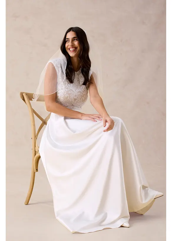 Gonna lunga in satin lucido, bonprix