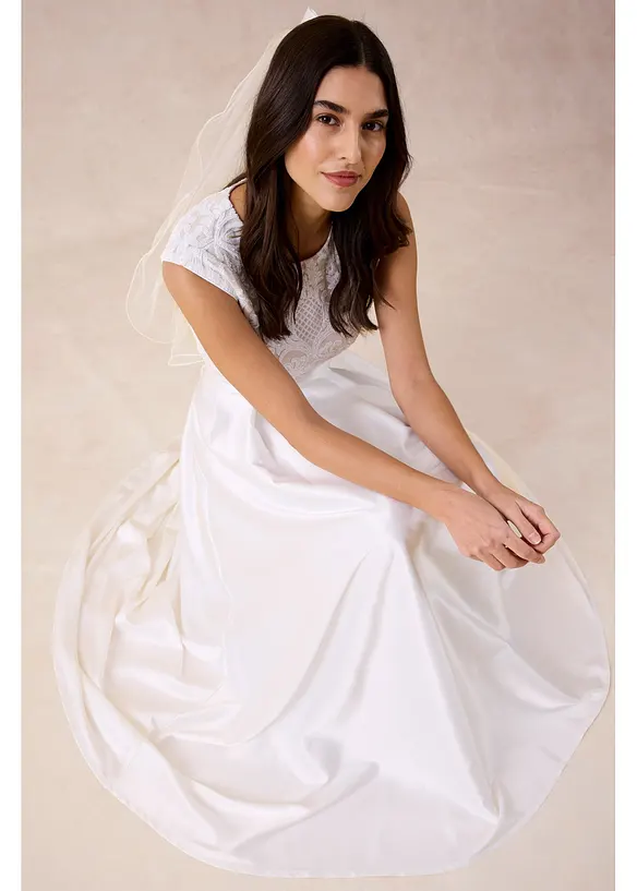 Gonna lunga in satin lucido, bonprix