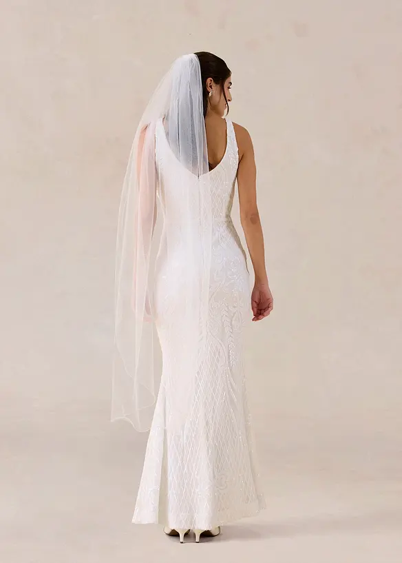 Abito da sposa in tulle delicato con ricami e paillettes, bonprix