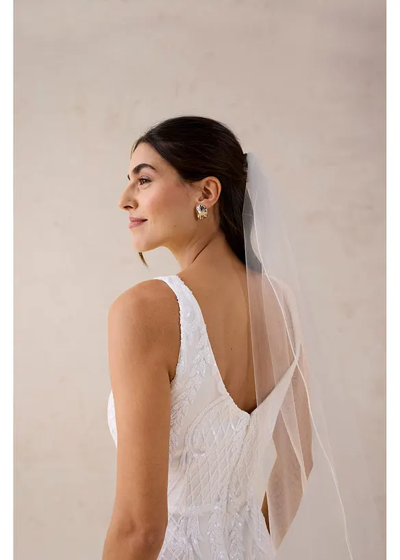 Abito da sposa in tulle delicato con ricami e paillettes, bonprix