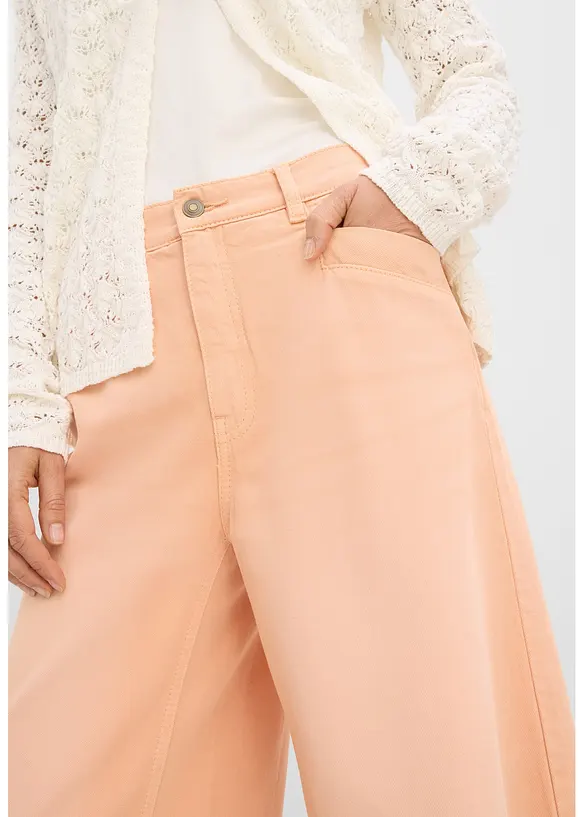 Jeans wide leg, vita alta, bonprix