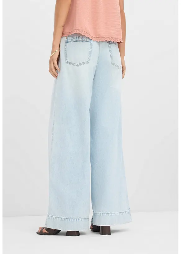 Jeans wide leg, vita alta, bonprix
