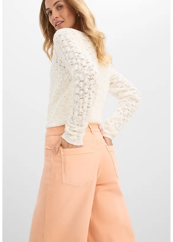 Jeans wide leg, vita alta, bonprix