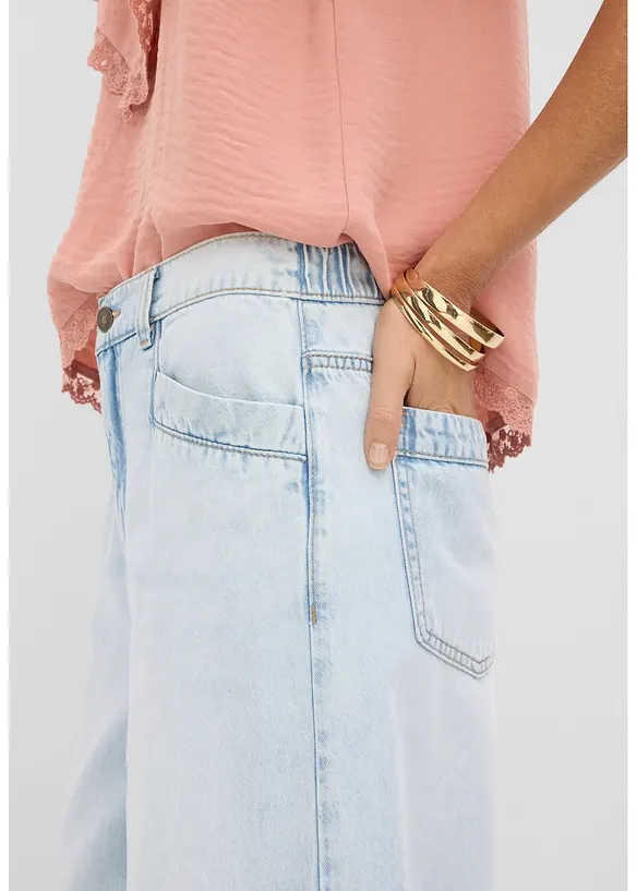 Jeans wide leg, vita alta, bonprix