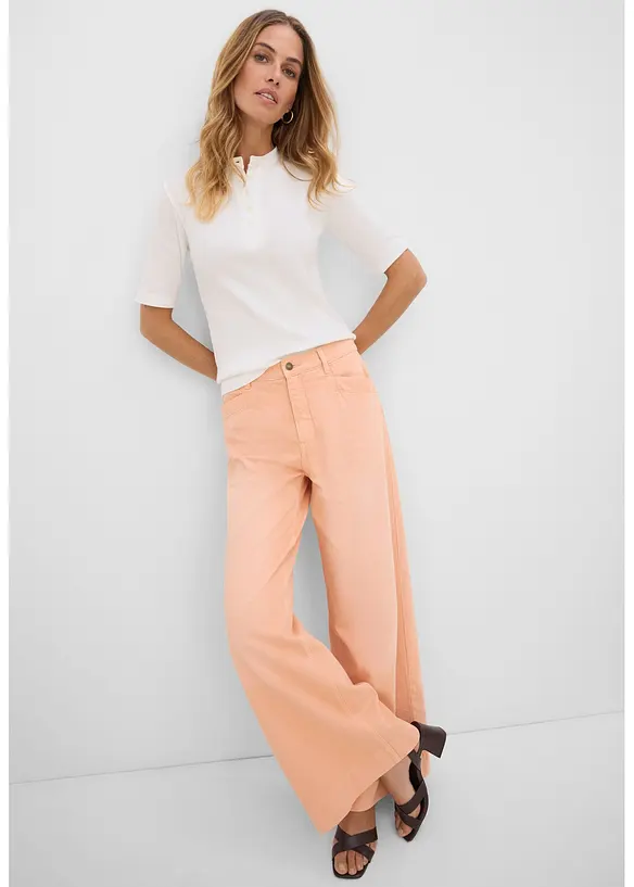 Maglia a costine in puro cotone biologico, bonprix