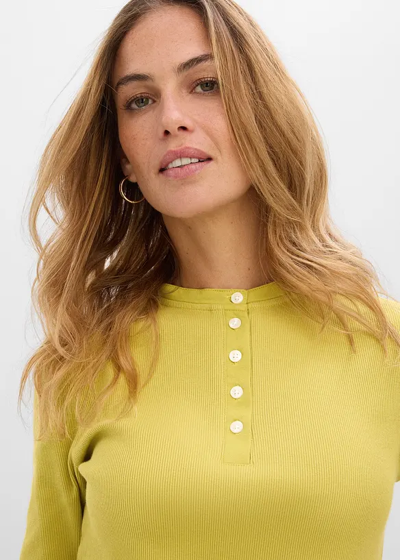 Maglia a costine in puro cotone biologico, bonprix