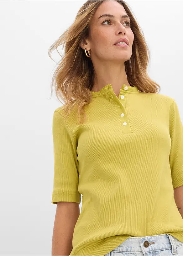 Maglia a costine in puro cotone biologico, bonprix