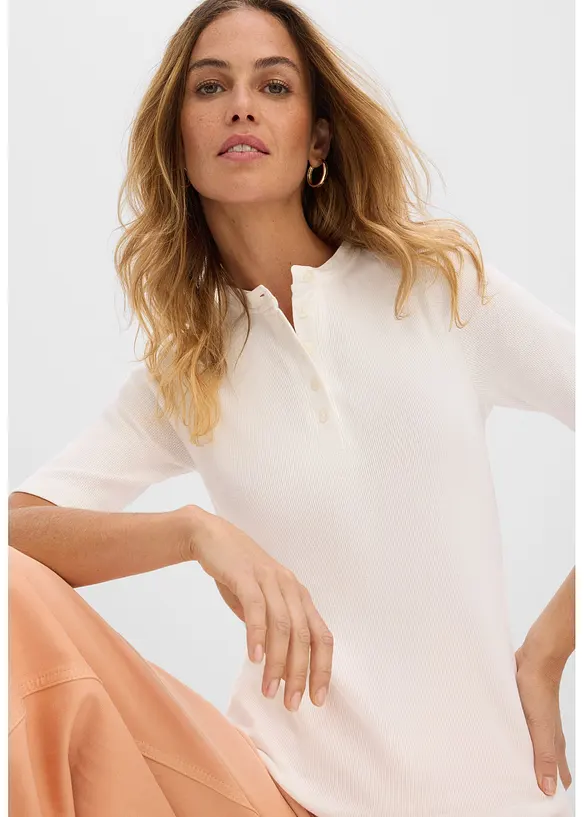 Maglia a costine in puro cotone biologico, bonprix