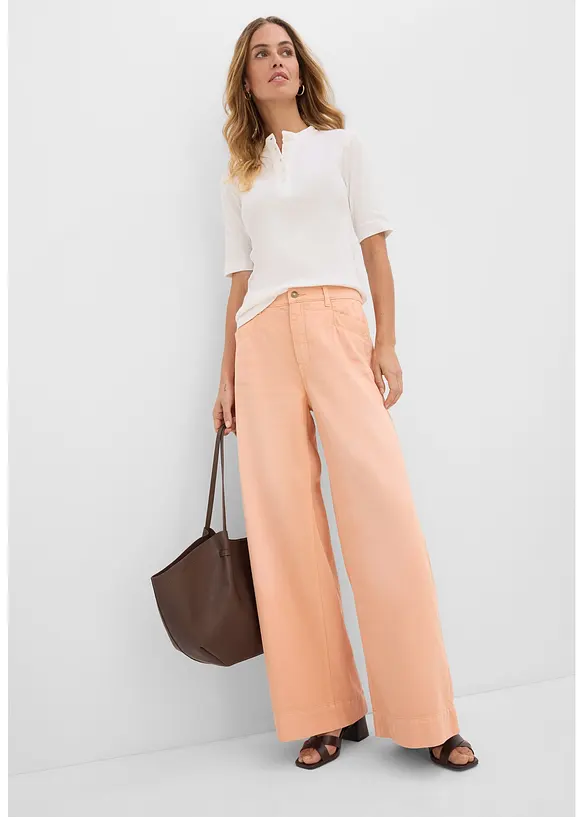 Maglia a costine in puro cotone biologico, bonprix