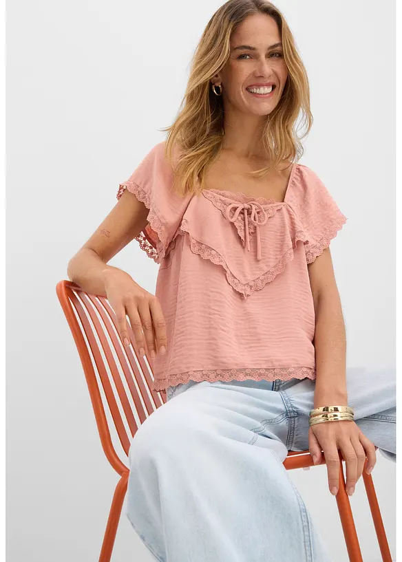 Maglia in cr&ecirc;pe leggero, bonprix