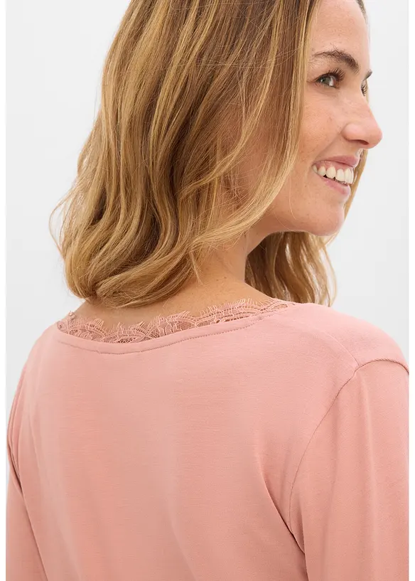 Maglia a maniche lunghe in misto viscosa morbido, bonprix