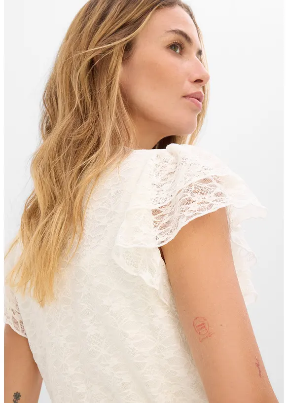 Maglia corta in pizzo, bonprix