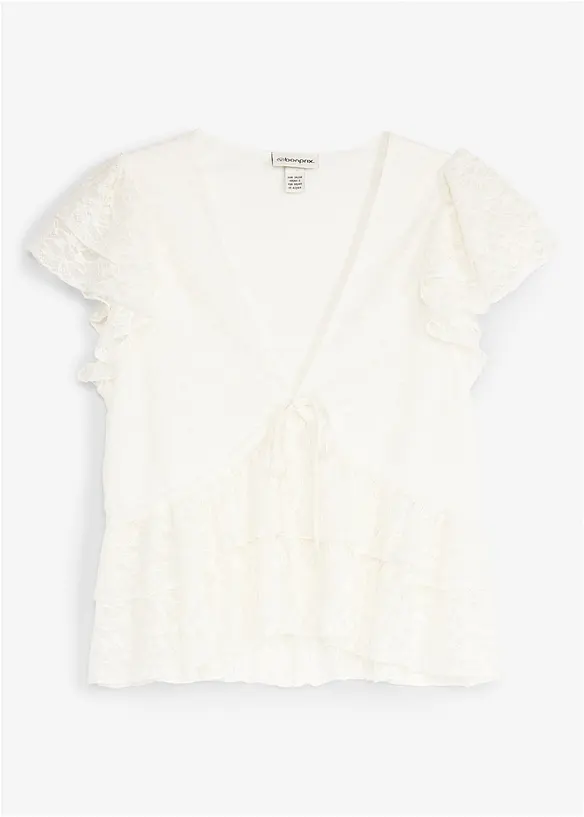 Maglia corta in pizzo, bonprix