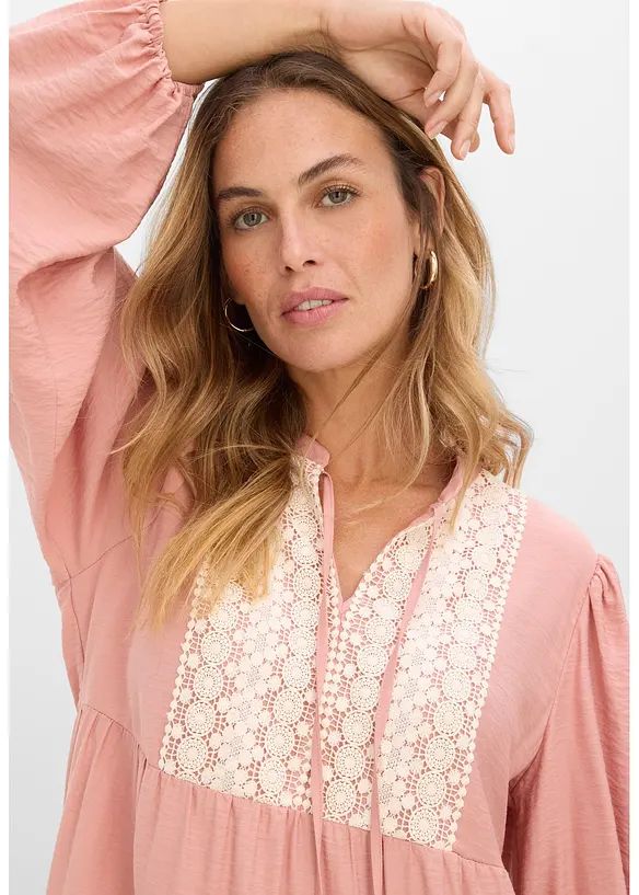 Abito midi in misto viscosa morbido, bonprix