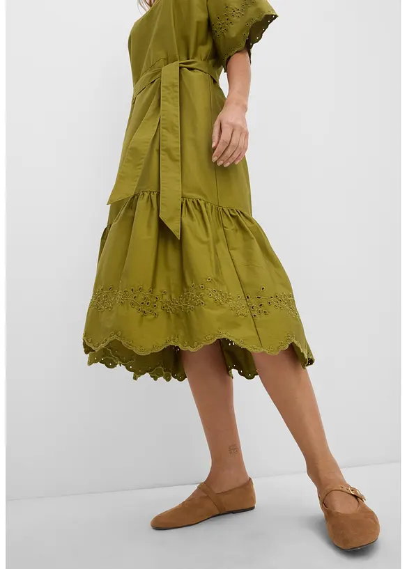 Abito midi in puro cotone, bonprix