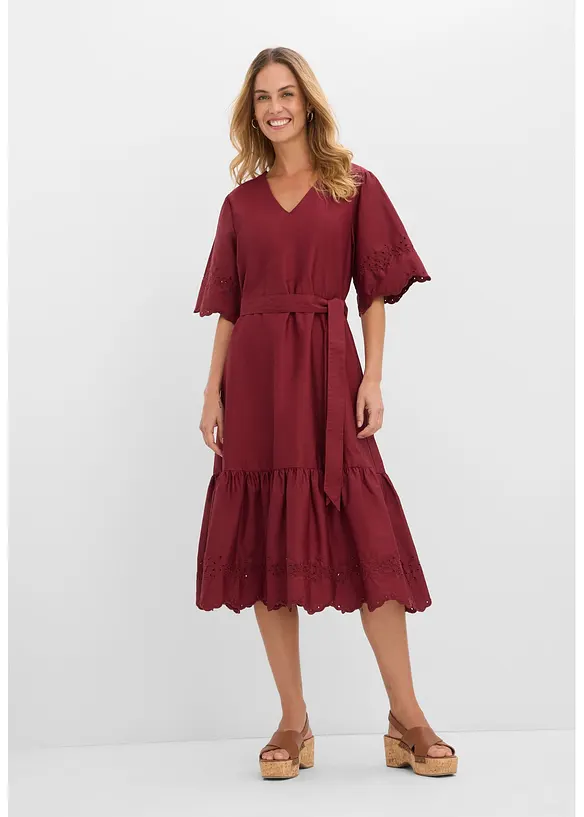 Abito midi in puro cotone, bonprix