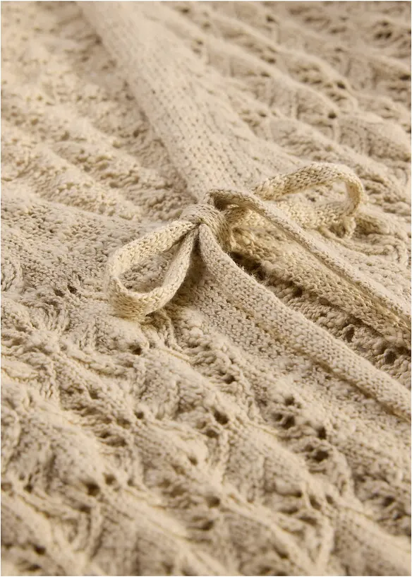 Cardigan traforato in puro cotone, bonprix