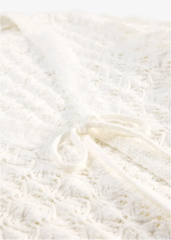 Cardigan traforato in puro cotone, bonprix