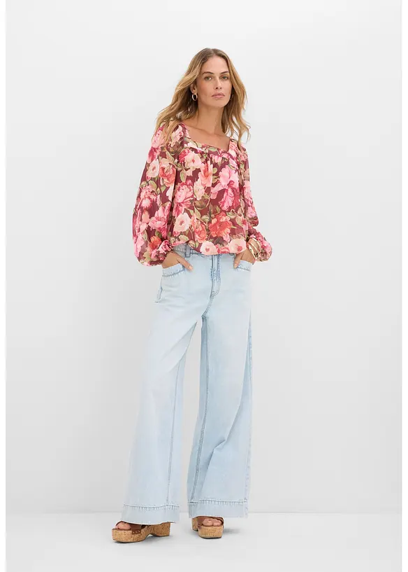 Blusa con fondo a palloncino, bonprix