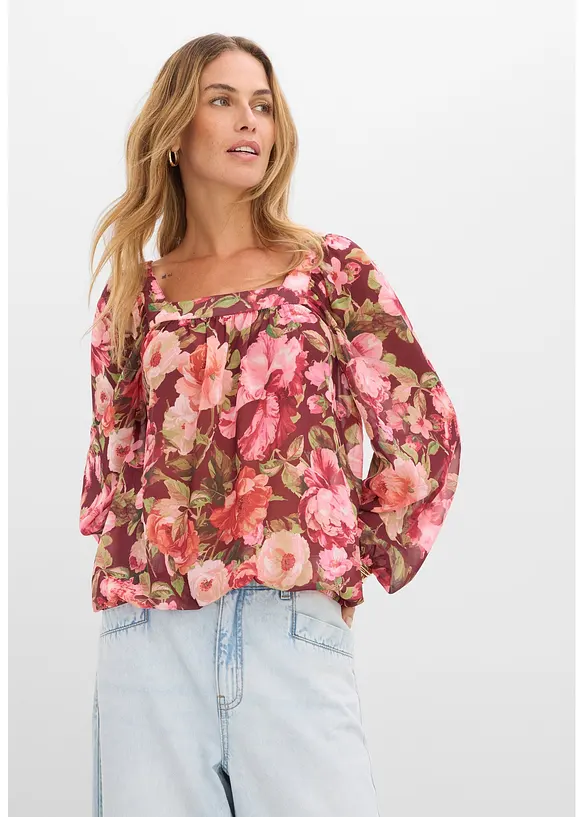 Blusa con fondo a palloncino, bonprix