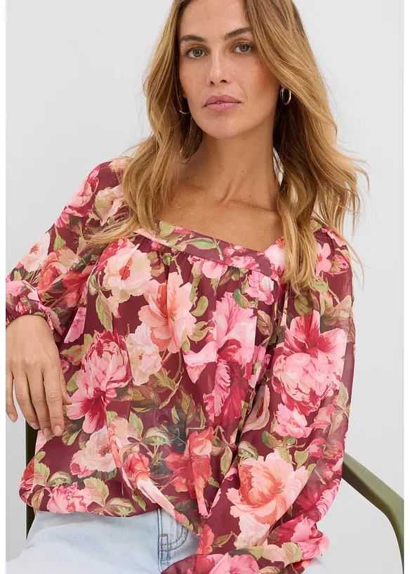 Blusa con fondo a palloncino, bonprix
