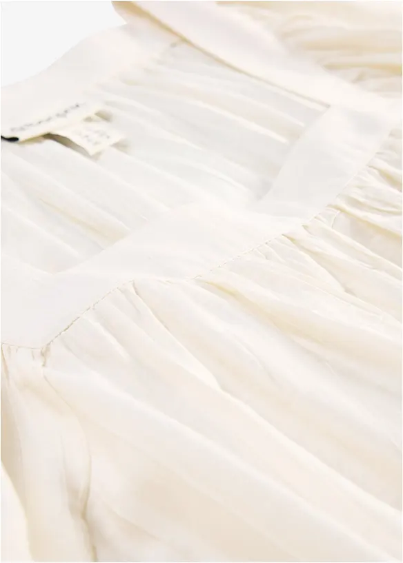 Blusa in crinkle operato, bonprix