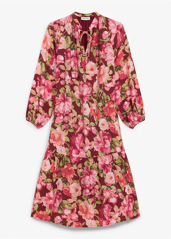 Abito midi in misto viscosa fluido, bonprix