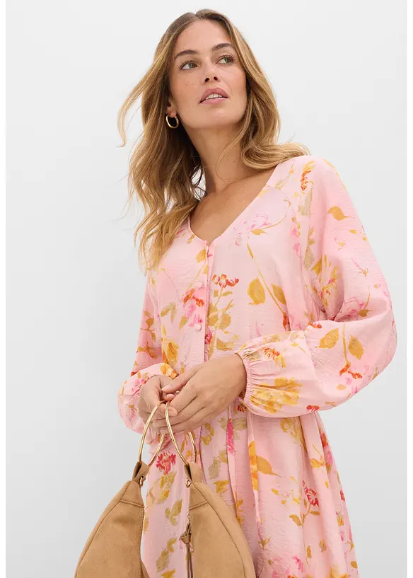 Abito midi in misto viscosa morbido, bonprix