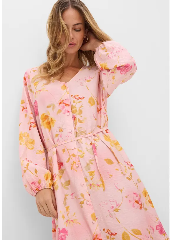 Abito midi in misto viscosa morbido, bonprix