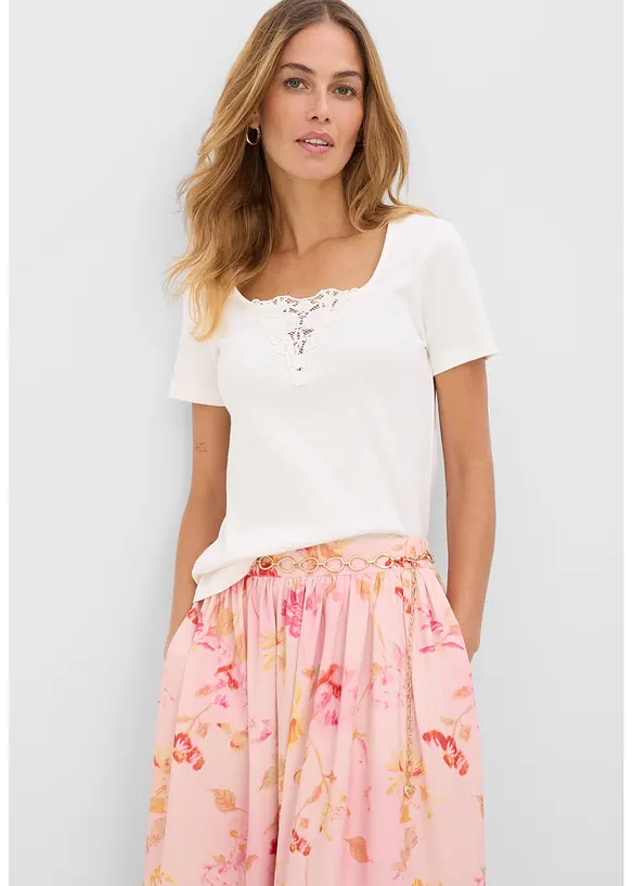 Gonna lunga in cr&ecirc;pe leggero, bonprix