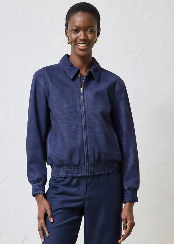 Bomber in pelle scamosciata, bonprix