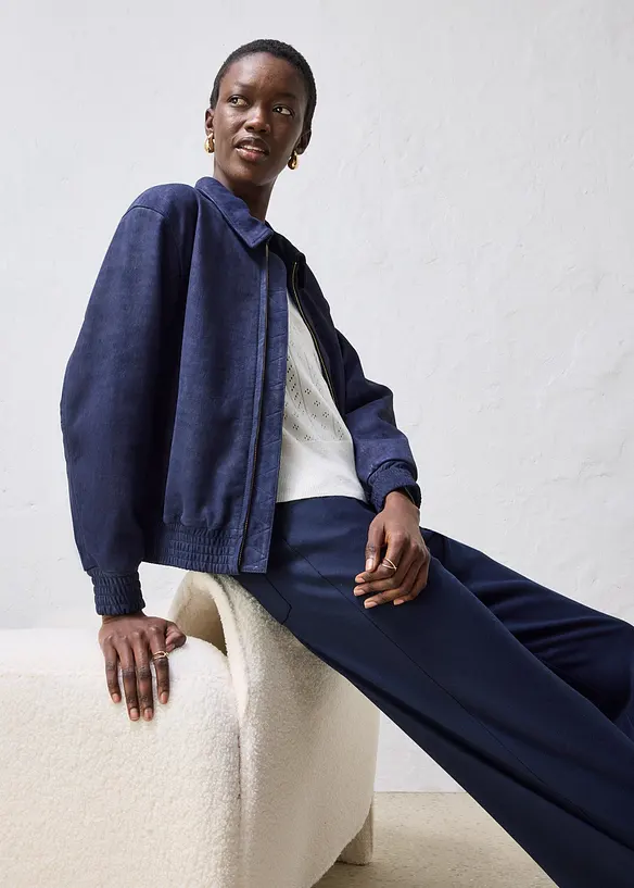 Bomber in pelle scamosciata, bonprix