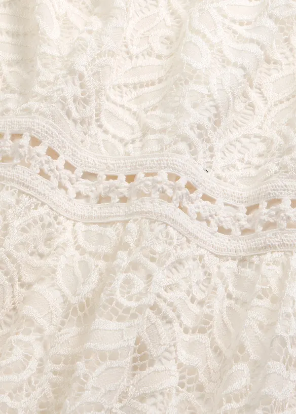 Abito in pizzo con inserto effetto uncinetto in vita, bonprix