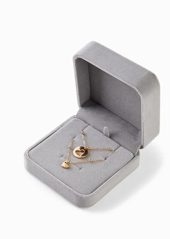 Collane con ciondoli a cuore (set 2 pezzi), bonprix