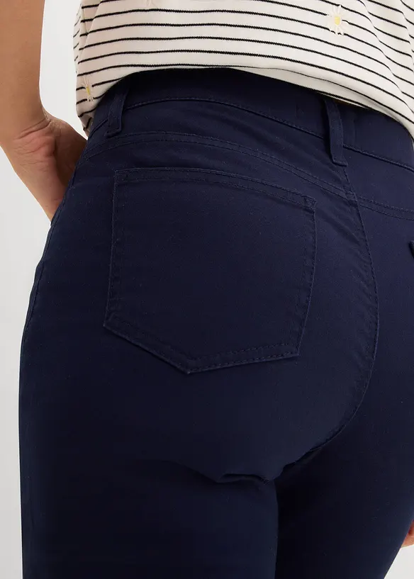 Pantaloni capri con vita comoda, bonprix