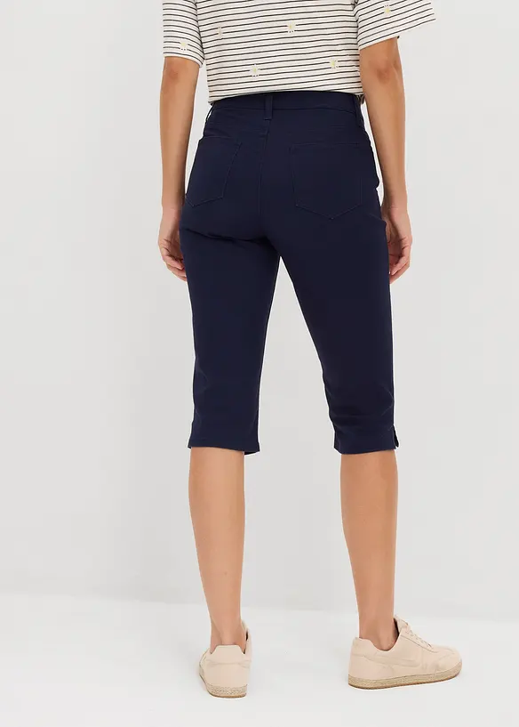 Pantaloni capri con vita comoda, bonprix