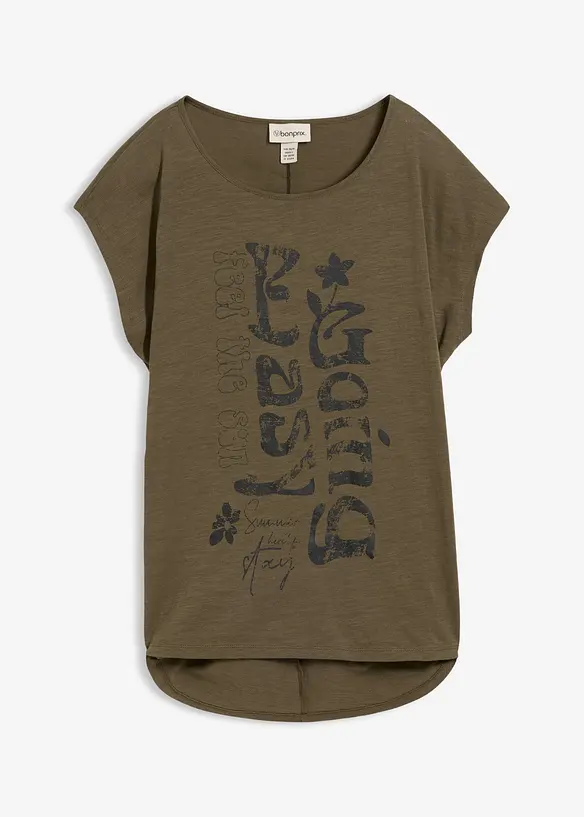 Maglia lunga in puro cotone biologico, bonprix
