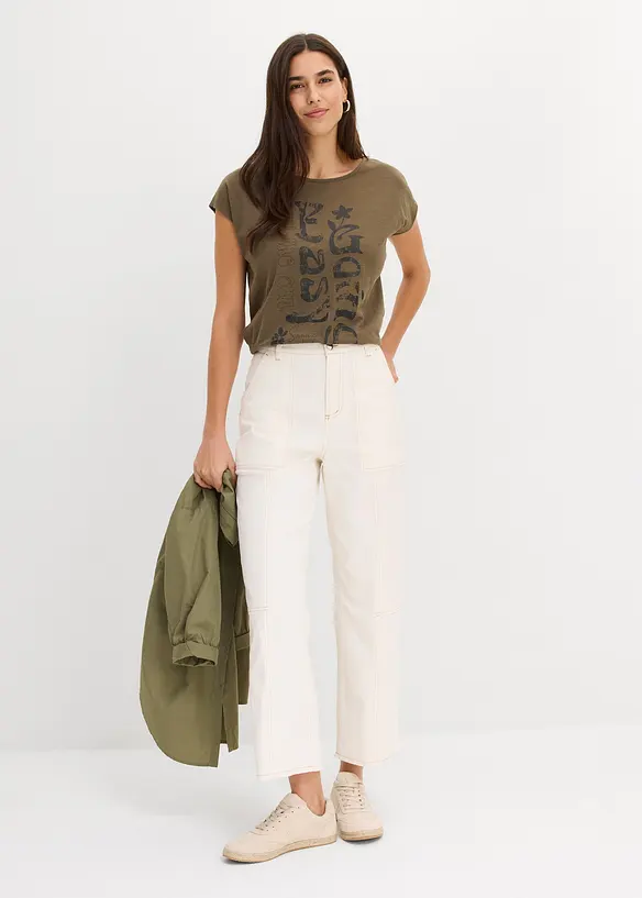 Maglia lunga in puro cotone biologico, bonprix