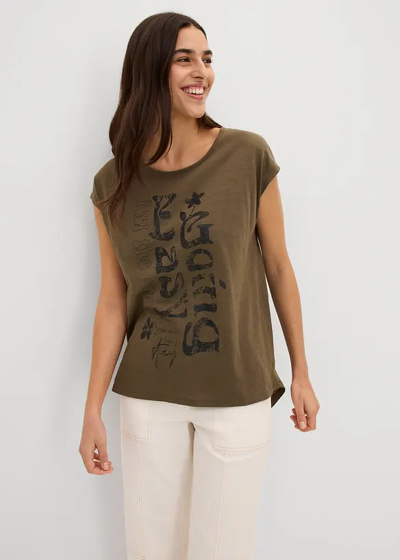 Maglia lunga in puro cotone biologico, bonprix