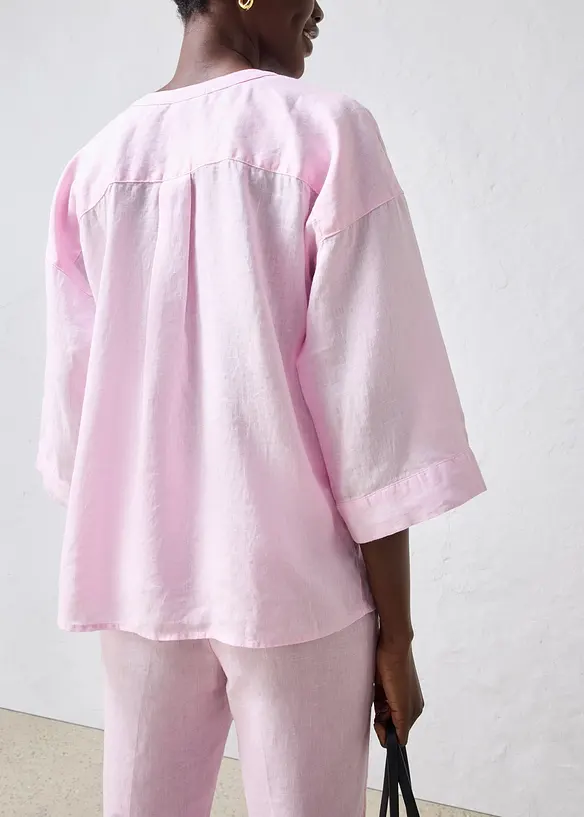 Camicetta oversize in puro lino, bonprix