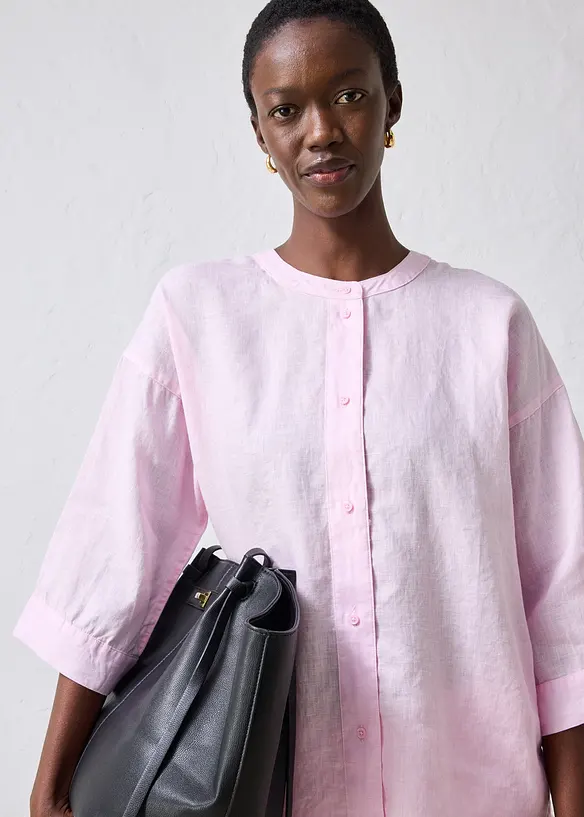 Camicetta oversize in puro lino, bonprix