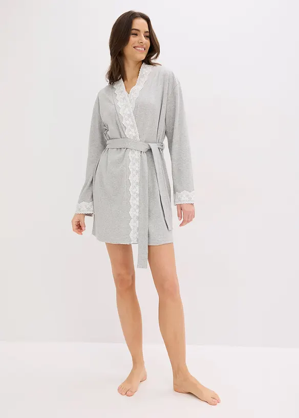 Kimono in puro cotone a coste, bonprix