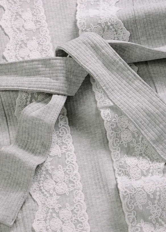 Kimono in puro cotone a coste, bonprix