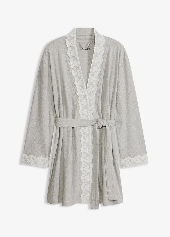 Kimono in puro cotone a coste, bonprix