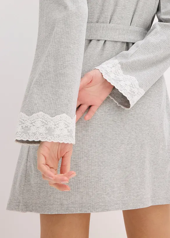 Kimono in puro cotone a coste, bonprix